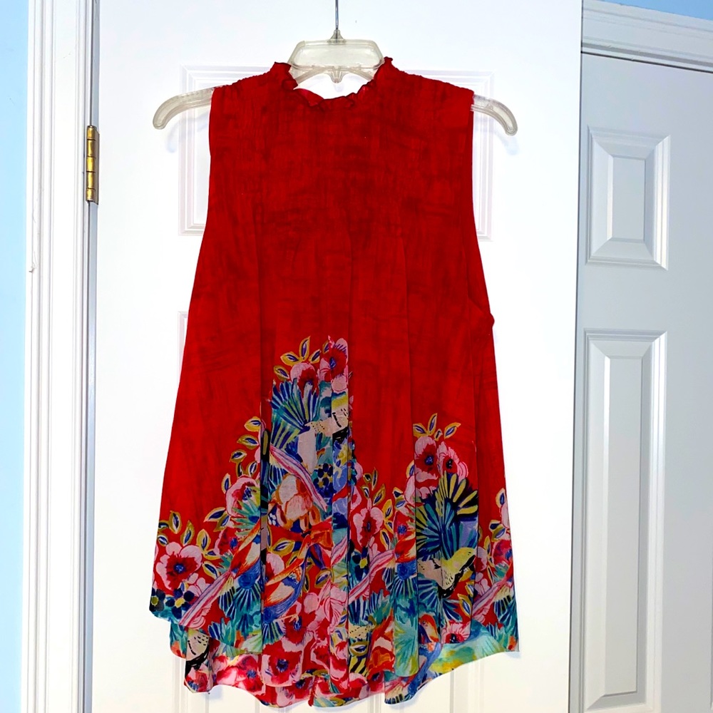 Anthro Doletta brand women’s mock neck floral